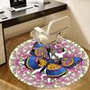 Colorful Butterfly Chair Mat: Vibrant Floral Design for Home Decor, Office Carpet Gift, Suitable for Bedroom, Living Room, Various Rooms1118148a
