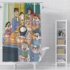 Shower Crayons Shinchans Curtain Waterproof Polyester Fabric Paint Colorful Bath Curtains Home Bathroom Decor Curtain With Hook