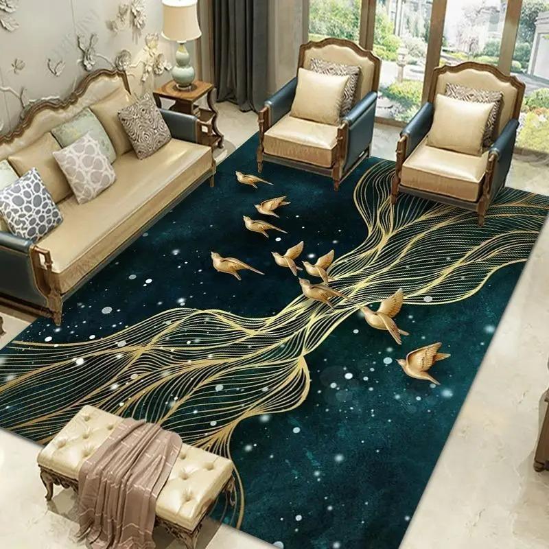 Marbling Pattern Living Room Decoration Large Area Rug Modern Abstract Rugs for Bedroom Home Decor Carpet Light Luxury Floor Mat
