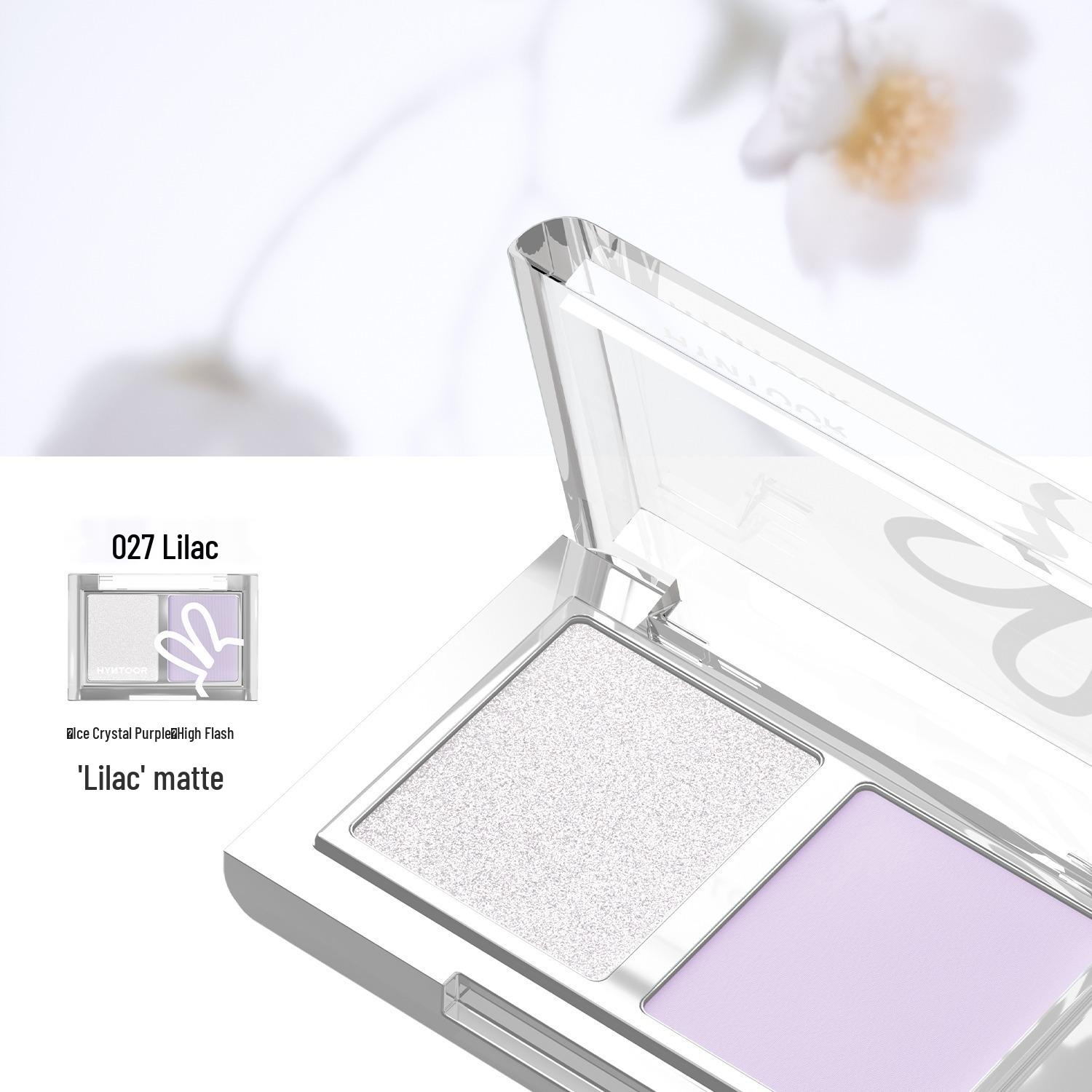 

HYNTOOR Палетка двоколірних тіней для повік «Чорний кролик»: Матовий, Сатиновий, Блискучий Сріблястий та Фіолетовий 3g