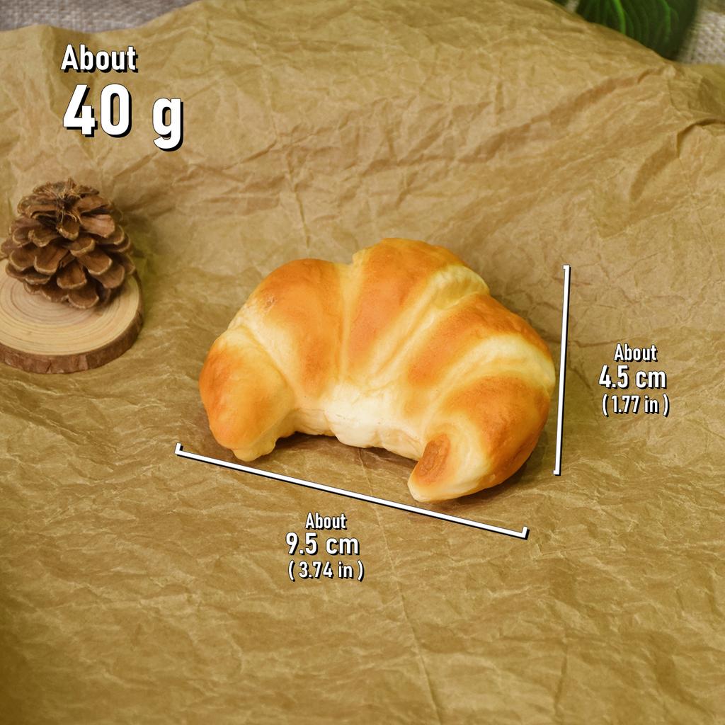 1pc,High Simulation Golden Lava Croissant Bread Fake European Soda Bread Food Toy for Photography Stage Props and Window Display
