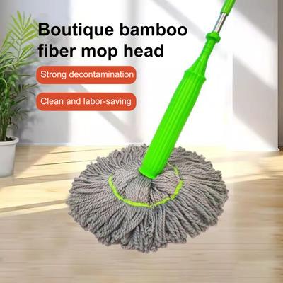 2-in-1 Dehydrated Mop with 360 Degree Rotation Ultrafine Microfiber Heads Upright Storage Wall Hanging Mop Floor Cleaner