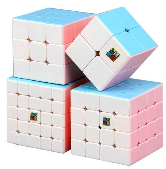 Macaron Magic Cube Magic 2x2 3x3 4x4 5x5 3D Puzzle Magic Cube Set Brain Training Educational Toy Macaron Style of Competition-only (Set 4)