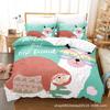 Sample Digital Printed Sheet Bed Quilt Bedding Home Textiles Cartoon Three-Piece Set