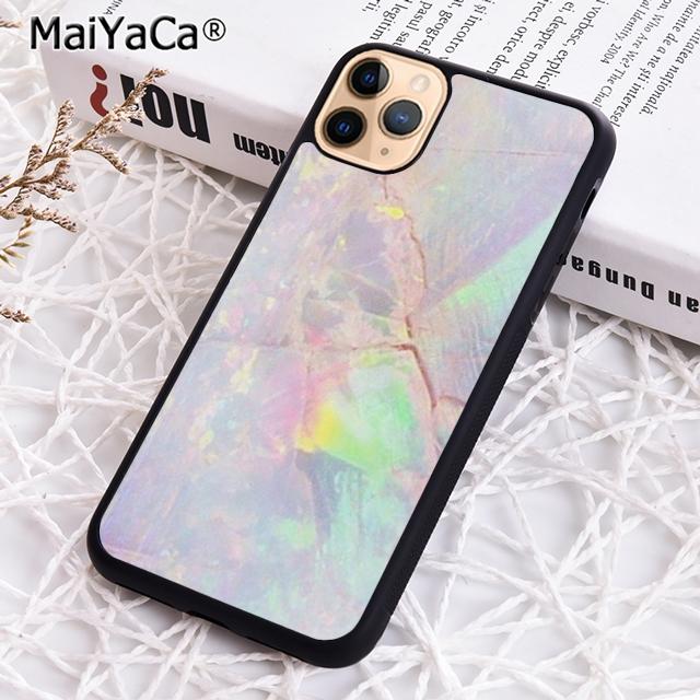 

MaiYaCa Opal Agate Marble Stone skin Phone Case For iPhone 17 Air 16 15 plus 11 12 13 14 pro max shell coque iPhone 11pro max