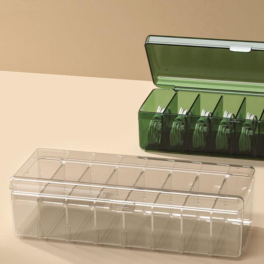 Adjustment Compartments Plastic Cable Holder Power Wire Bin Data Line Organizer Charging Plug Case