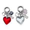 Heart Keyrings Key Holder Heart Key Jewelry Metal Texture Unique Keychain Key Ornament Suitable for Various Occasion
