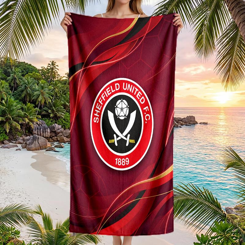 Asciugamano da Spiaggia Sheffield United Football Morbido Microfibra Asciugamano Estivo Asciugatura Rapida Assorbente per Spiaggia Piscina Viaggio