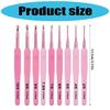 9Pcs Aluminum Crochet Hook with Soft Ergonomic Handle 2.0mm-6mm Includes Case And Knitting Accessories For Beginner