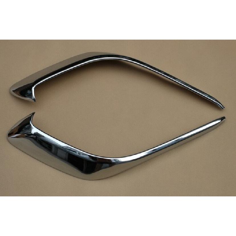 Chrome Front Fog Light Trims Eyebrow For 2014-2016 Mazda 3 BM