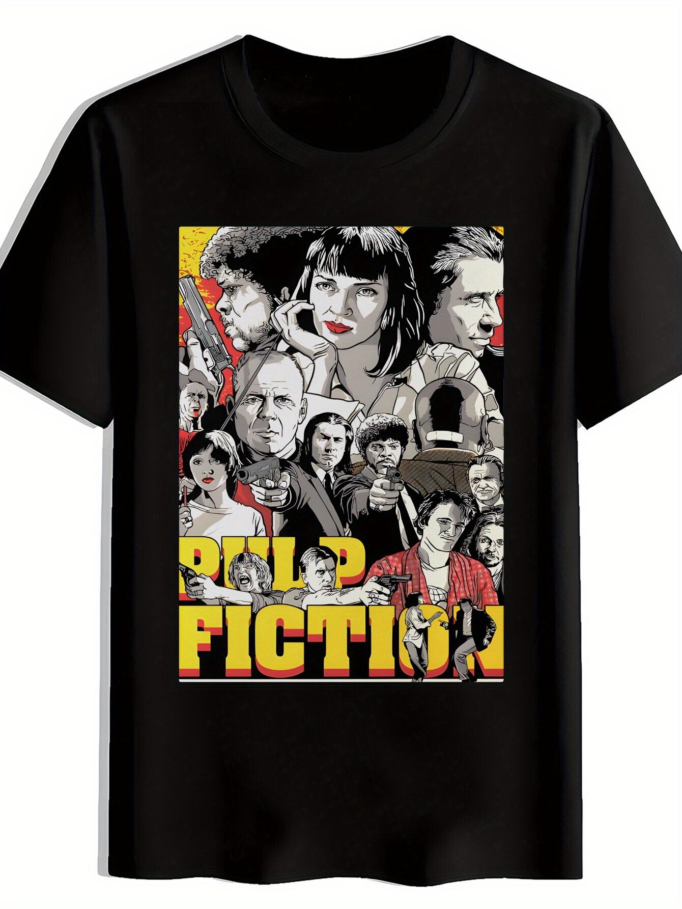 Pulp Fiction Graphic Print T-shirt - Black S