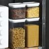 Kitchen Storage Box Transparent Sealed Jar Grains Beans Storage Organizer Food Containers Refrigerator Storage Boxes