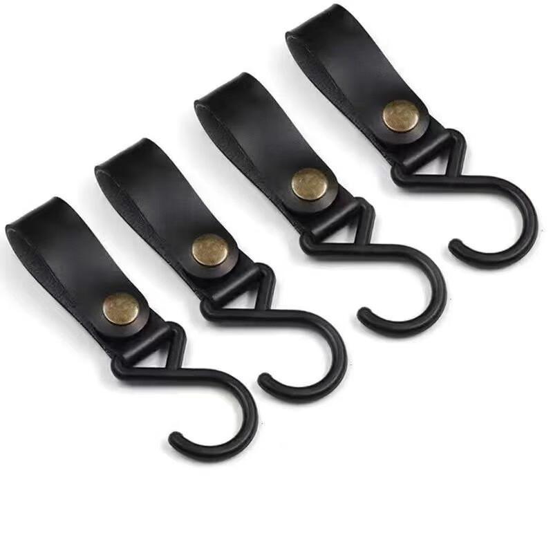 

Portable Outdoor S-Hook Set with PU Leather Straps 12-Piece Pack