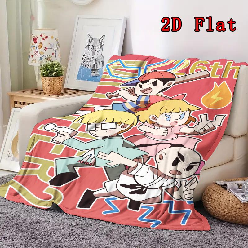 Retro Video Game Characters 2D Flat Pattern Flannel Blanket High quality All Seasons Warmth and Comfort Perfect for Christmas Gifts.PMT0914326