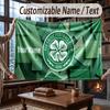 Custom Name Flannel Throw Blanket Celtic FC Pattern Warm Home Decoration