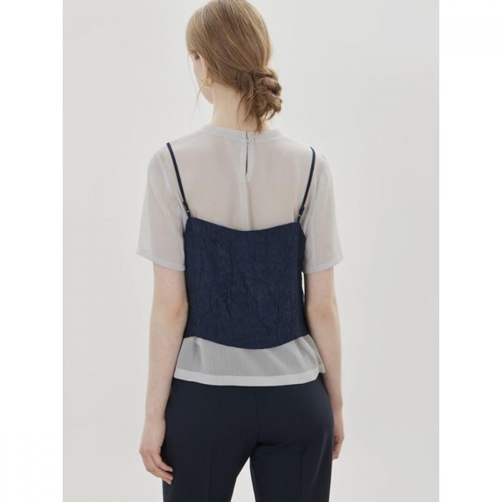 Cc Collect. Women S Shirring veSt   Sheer Inner Set c262mSc047