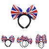 Stylish Union Jack Hairband Alice Headband With Large Bow Tie For Men And Women Platinum Jubilee