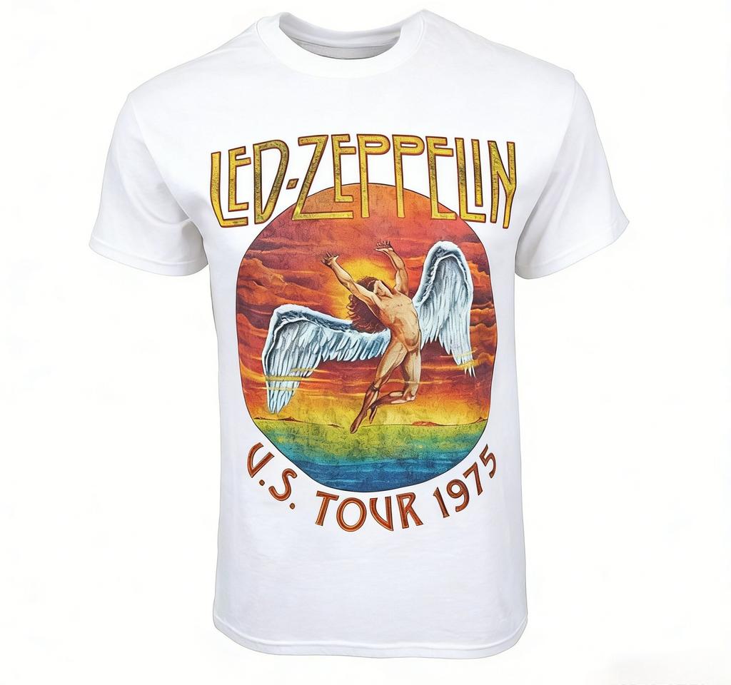 Rock band Led Zeppelins falling angel 3D printed mens and womens Tshirt shirt street retro Harajuku top during their tour