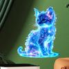 1 Piece Car Window Decoration Charming Blue Cat Motorcycle Stickers Waterproof For Scooter Fuel Tank Front Fairing Vinyl Decals