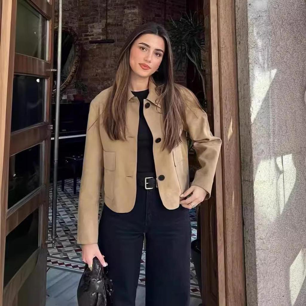 European-American Style Women's Suede Fashion Jacket