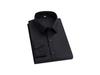 Men's Long Sleeve Bamboo Fiber Formal Shirt - White & Blue, Stretchable, Plus Size Available