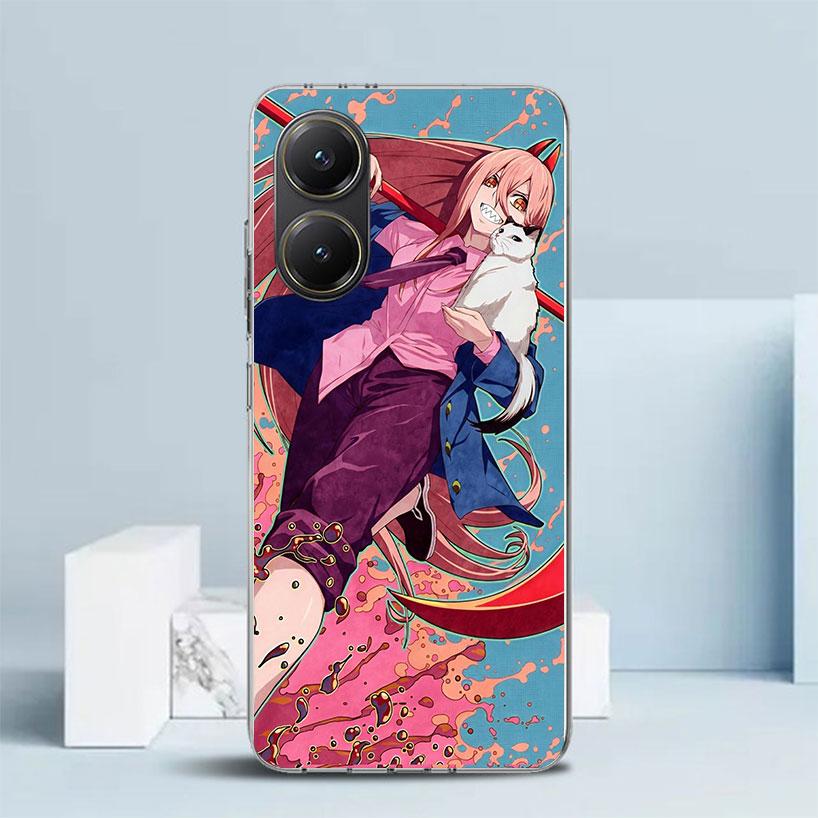 C-Chainsaw Mans Power Phone Case For Xiaomi Poco F7 Ultra X5 X6 X7 Pro M7 Redmi 15C 15 13C 13 12C 12 10C 10 10A 9 9C 9A 9T Cover