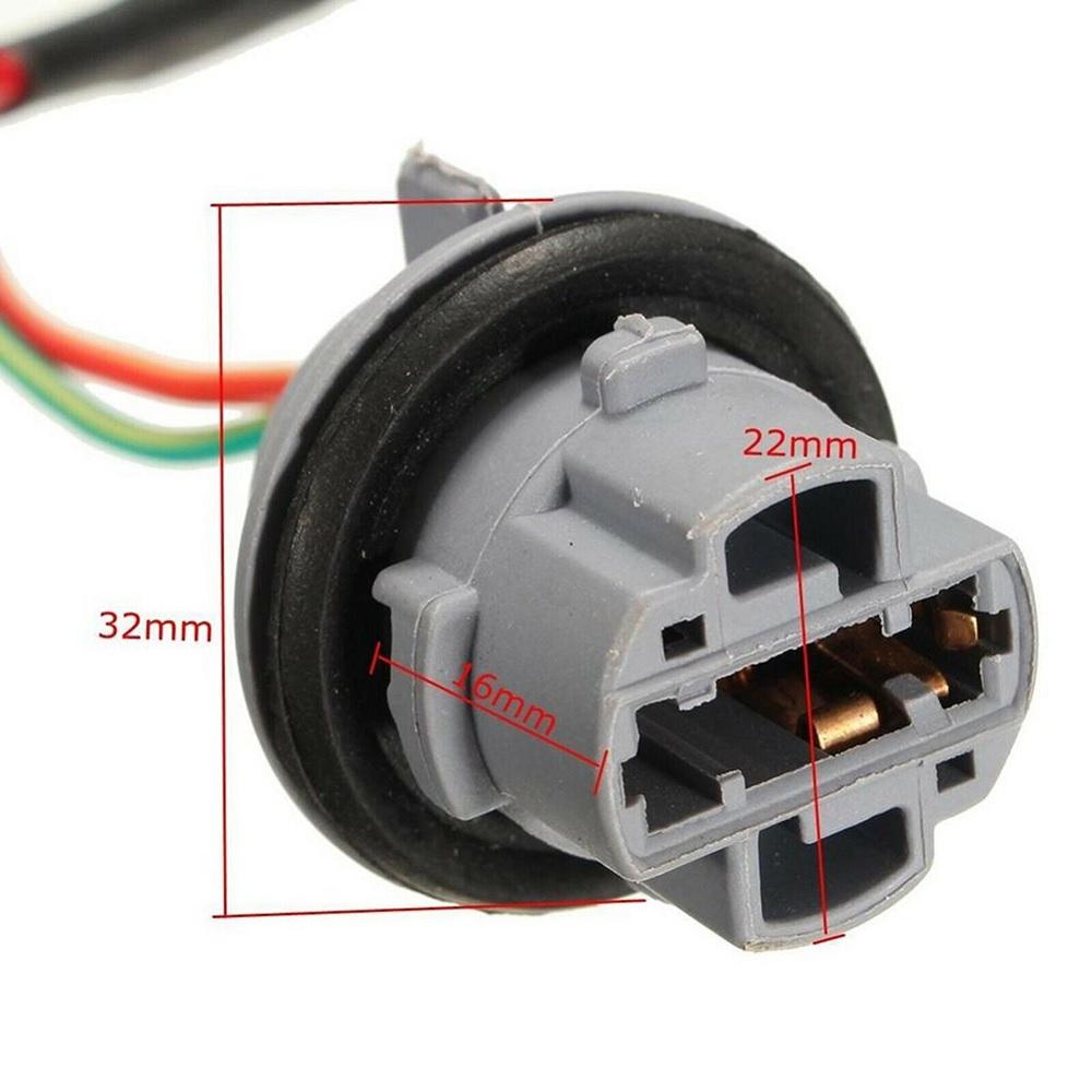 2Pcs 7440 Female Socket Adapter Pigtail Wiring Harness Turn Signal Light Holder