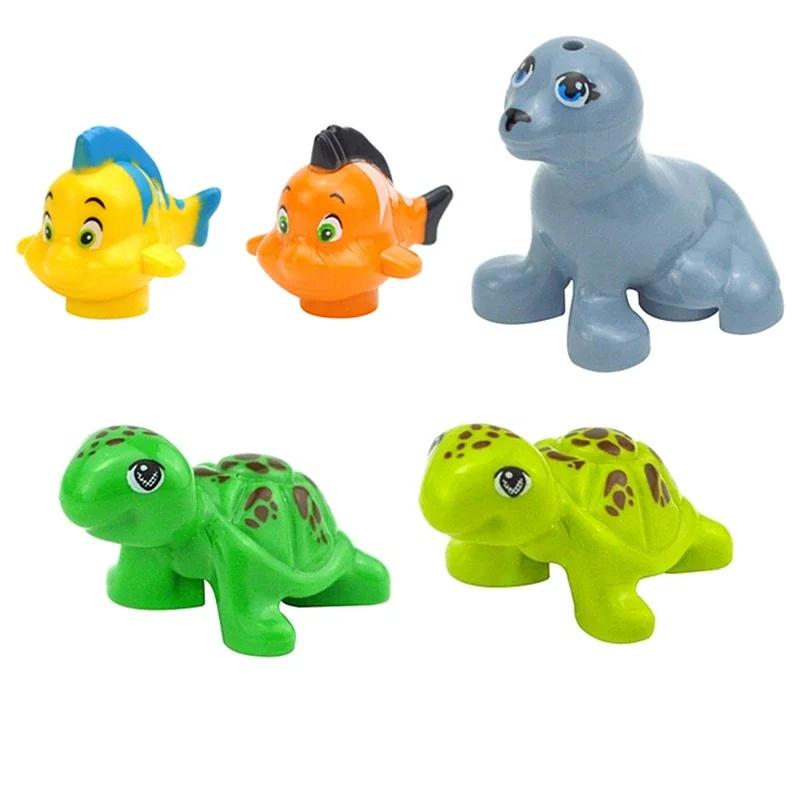 DIY Creative Model Cute Animal MOC Building Blocks Brick Little Pet Zoo Dog Duck Tortoise Penguin Cat Pig Bird Rabbit Toys