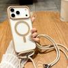 Strap Case For iPhone 17 16 15 14 13 12 11 Pro Max Plus For Magsafe Crossbody Lanyard Shockproof Magnetic Wireless Charge Cover