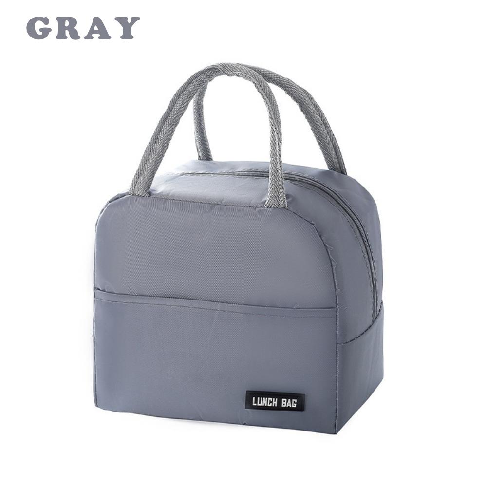New Solid Color Twill Bento Bag Portable Thermal Bag Thickened Student Lunch Box Bag Bento Bag Meal Bag