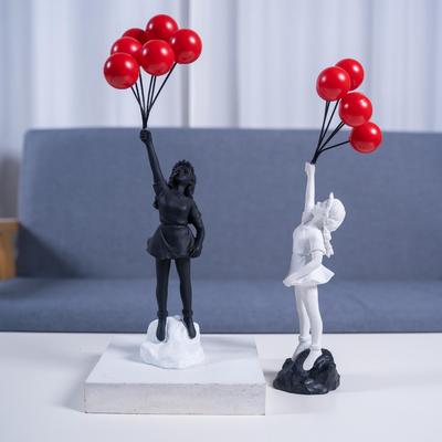 Banksy Ballonmädchen Harzornament für Heimdekoration