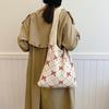 Bow Knitted Women's Eco Korean Foldable Tote Bag Y2K Crochet Rope Sweet Knitting Shoulder Bag