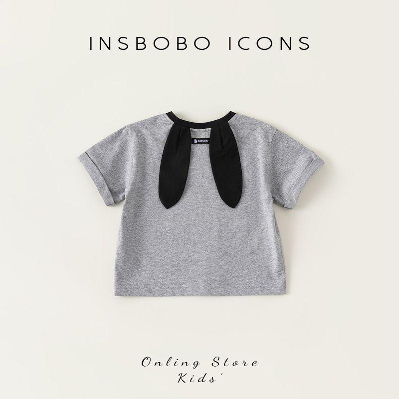 Children s Short Sleeve T-Shirt Baby s Top Summer Clothing Gray 73