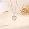 Beixi S925 Sterling Silver Heart Pendant Necklace with Zircon – Elegant, Light Luxury Design for Women.