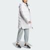 adidas Women's White Hooded Mid-Length Down Jacket IL8936