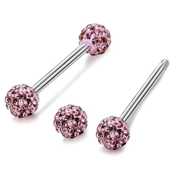Newest Women Rhinestone Tongue Nose Nipple Ring Stud Earrings Body Piercing Jewelry