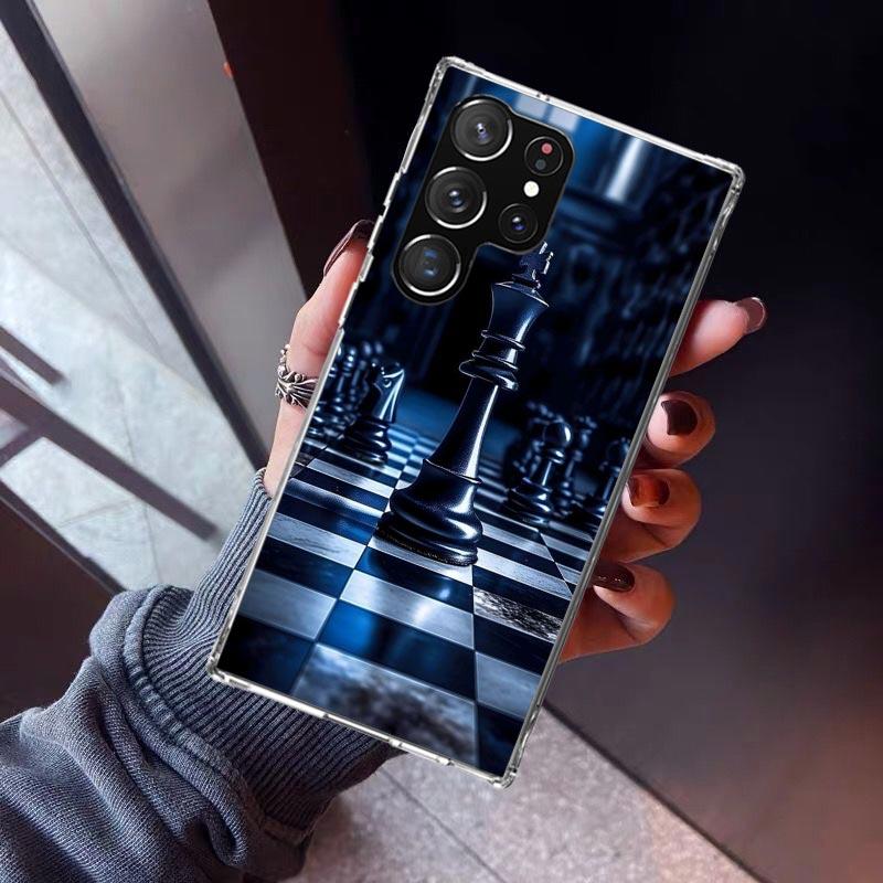 Competitive Chess Game Phone Case For Samsung Galaxy S23 S24 S25 Edge S26 Ultra S22 + S21 Plus S20 FE Cover Silicone Print Shell