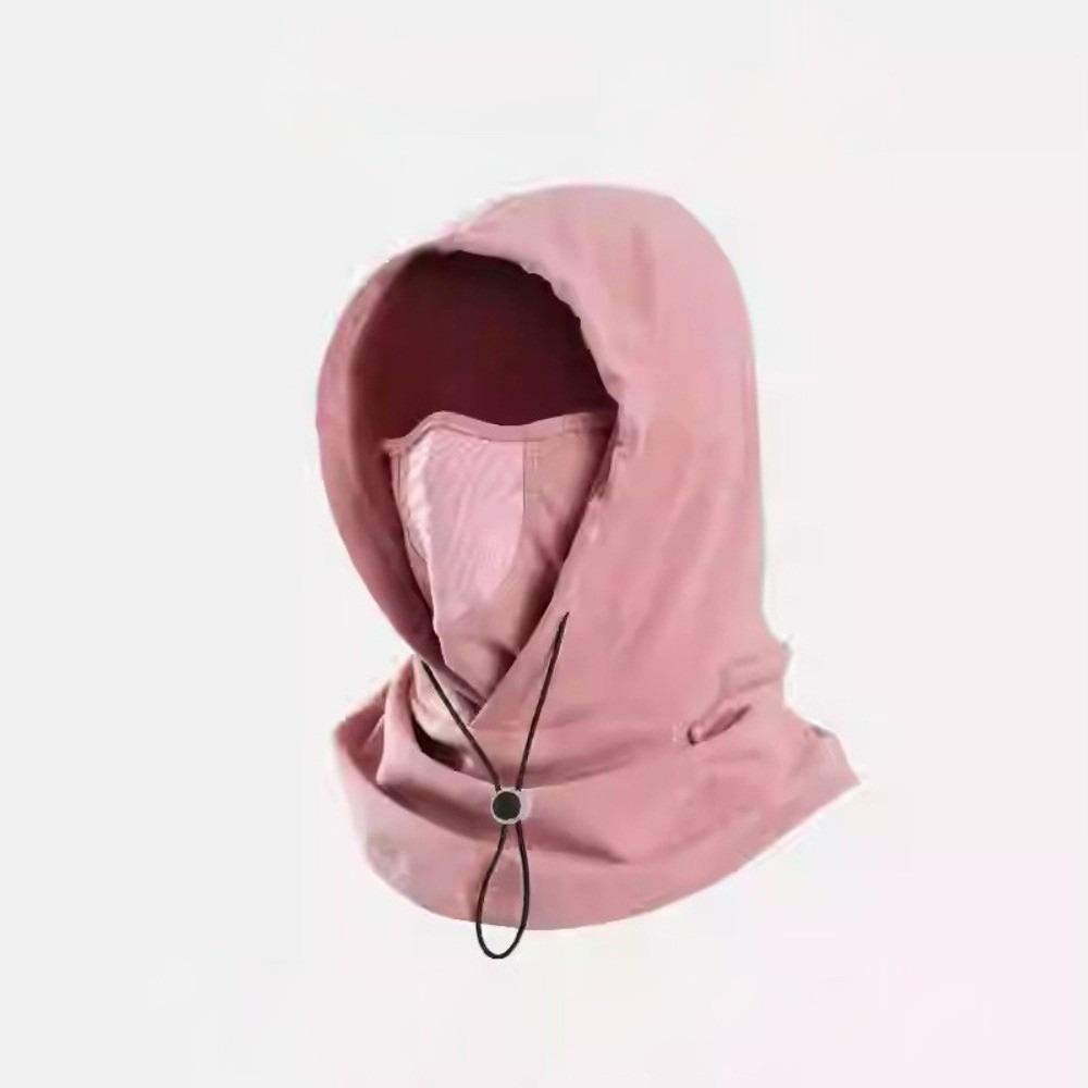 

New Warm Scarf Mask Integrated Hat Windproof Helmet Cap Waterproof Coldproof Ear Protection Hat Autumn and Winter розовый