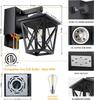Dusk to Dawn Outdoor Lights with Built-in Sockets, Waterproof and Rustproof Aluminum Outdoor Lights with GFCI Sockets