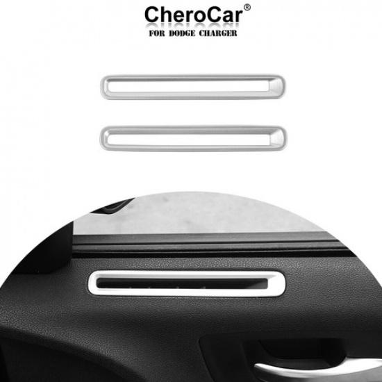 Interior Door Side Air Vent Outlet Cover Trim Decor For Dodge Charger 11+ Silver