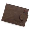 Vintage PU Leather Short Wallet with Zipper Multiple Card Slots Card Holder Coin Purse Men