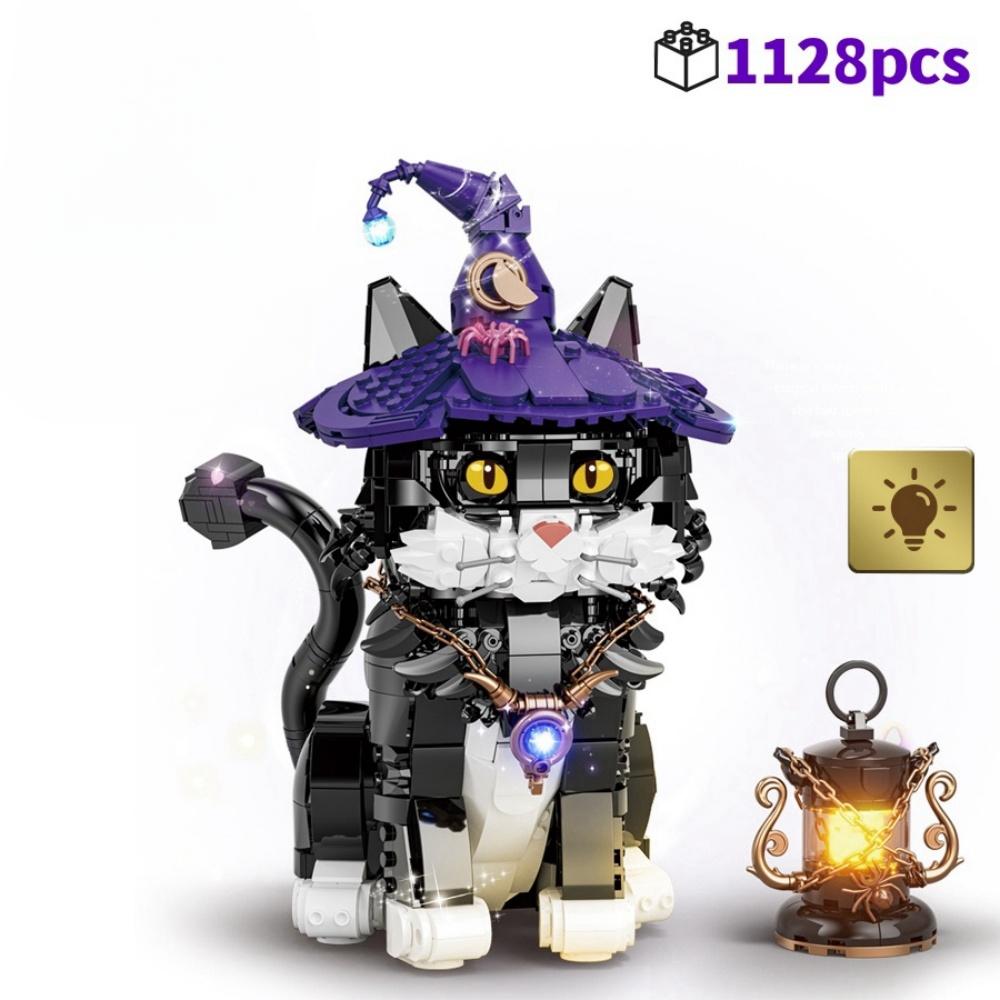 

Non-Toxic Moc Magic Cat Building Blocks Eyes Can Change Color To Assemble Creative Models To Collect Bricks As Gifts For Adults And Kids no original box