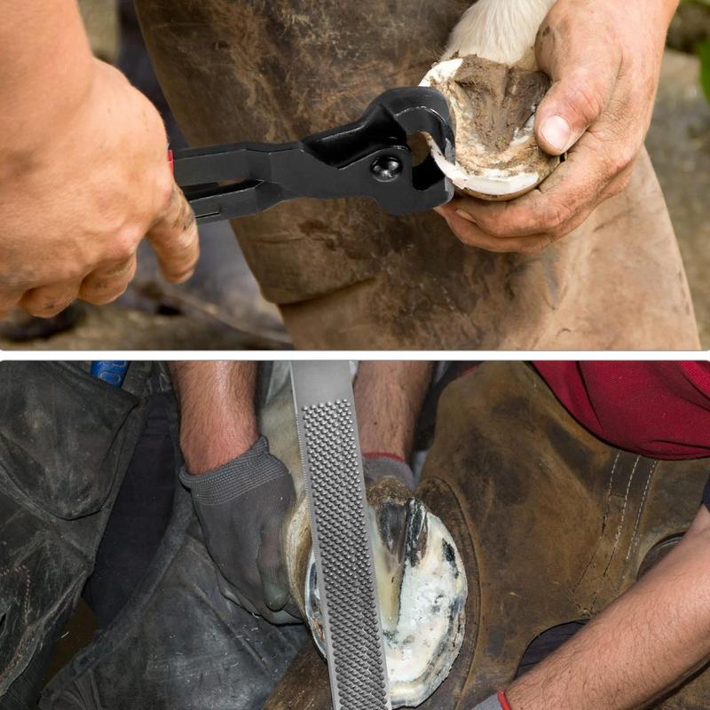 Hufzangen Hufschneidewerkzeug für Ponys Ergonomisches Multifunktions-Nagelhandflächen-Set für die Pferdepflege und das Scheren