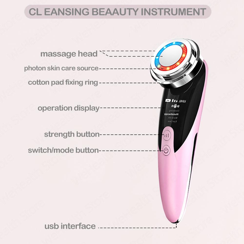 Beauty Face Massager Skin Care Face Roller Facial Cleansing Cavitation Machine Ultrasonic Cleaning Steamer Facial Lift Devices