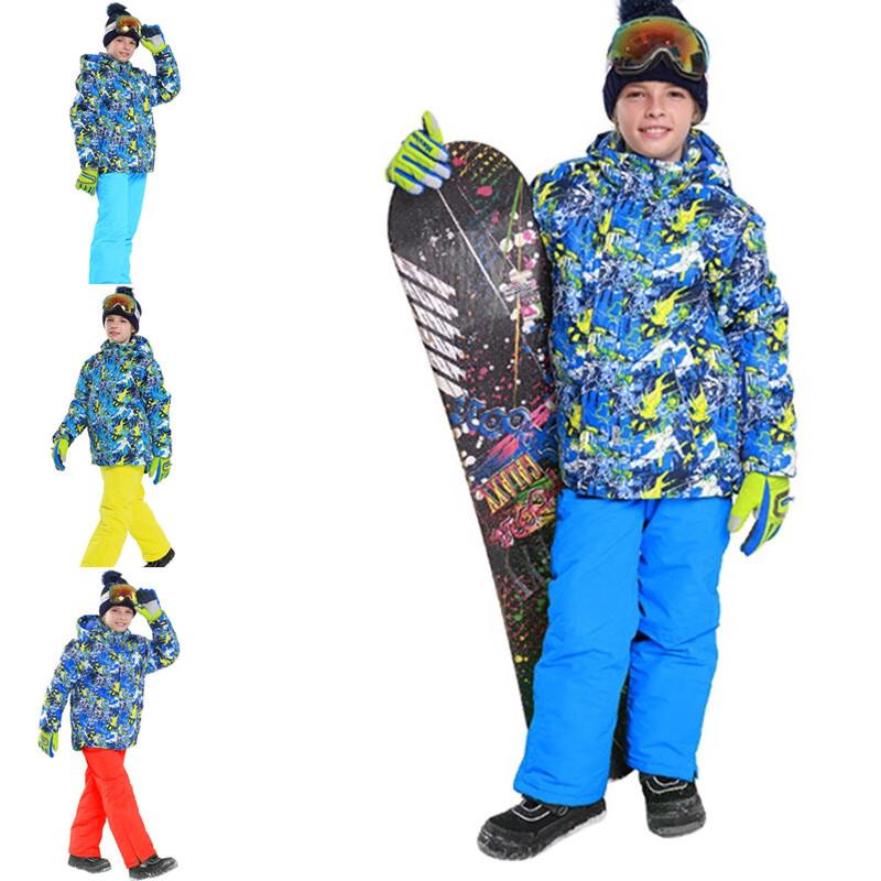 Phibee Kids  Thickened Warm Ski Suit Set