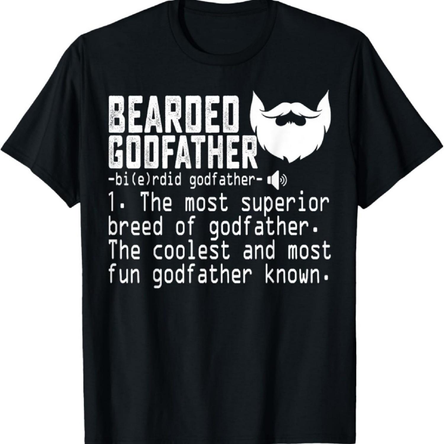 

Bearded Godfather Definition Funny Father Grandpa Uncle Gift T-Shirt S
