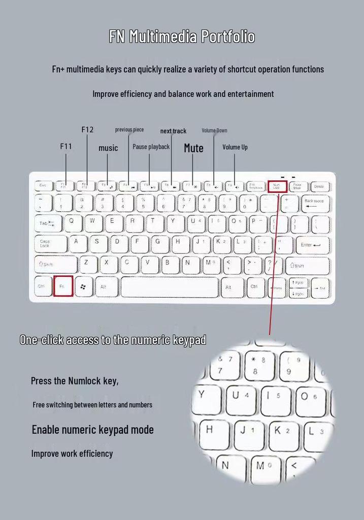 Wired Mini USB Chocolate Keyboard with Silent Keys and LOGO