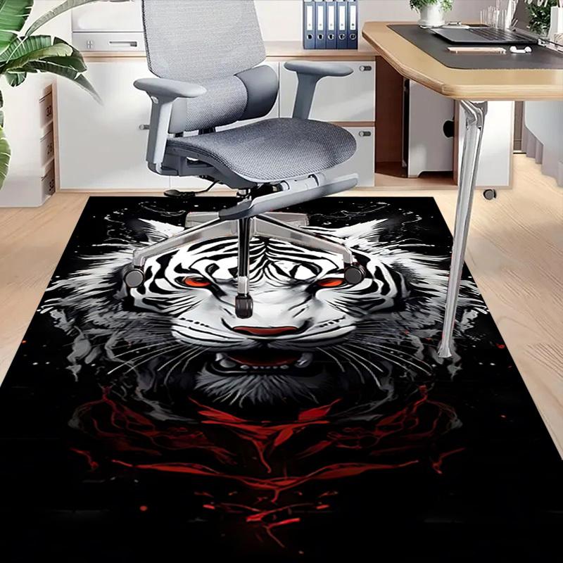 1pc Tiger Red Carpet Anti Slip Polyester Floor Mat for office.Bedroom