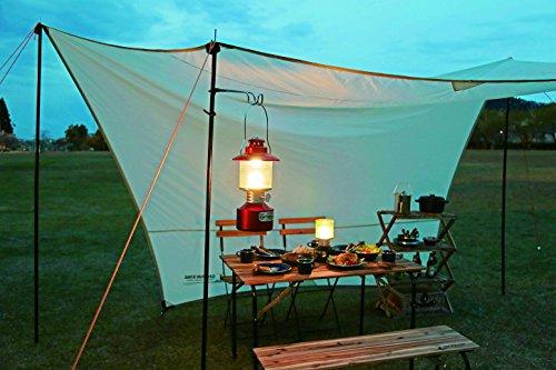 Captain Stag (CAPTAIN STAG) Camping Lantern Light, Twin Light, LED Lantern with Stained Glass-Style Sheet, Red, UK-4032