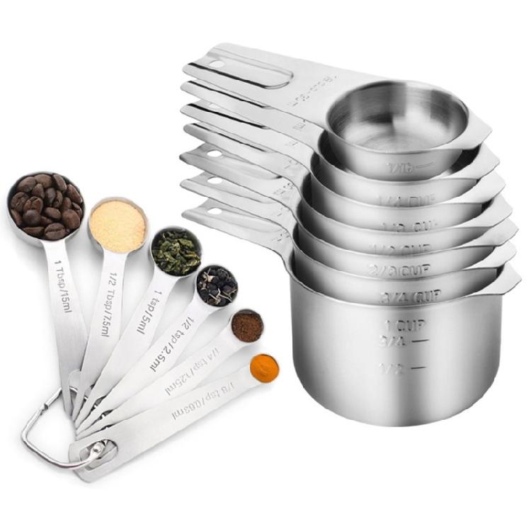 

Durable Stainless Steel Measuring Spoon Kitchen Measuring Set With Engraved Scale For Baking And Cooking Essential